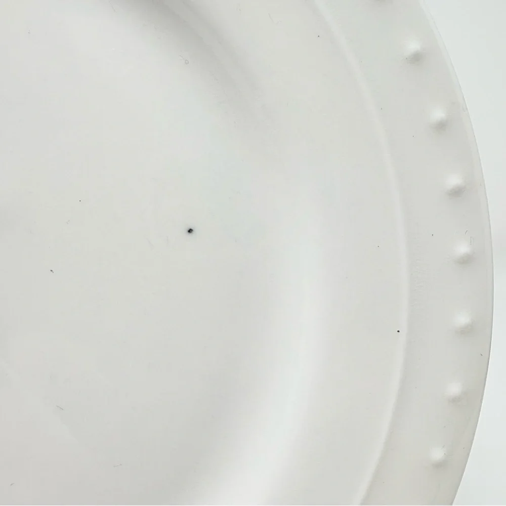 Pier 1 Elexa White Sala Plates 8-3/8” Beaded Edge Set of 2